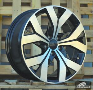 Ratlankis R18x8  5X112  ET  44  57.1  H617F  Black Polished (MB)  For VW  (Z6)  (HYBRID FORGED)