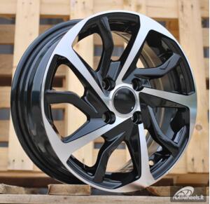 Ratlankis R14x5.5  4X100  ET  43  54.1  B2477  Black Polished (MB)  For TOYOT  (Z2)