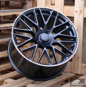 Ratlankis R19x8.5  5X112  ET  38  66.6  B1766  (9370F)  Black Half Matt+Polished Lip (BLHMPL)  For MER  (Z5)  (Rear+Front)
