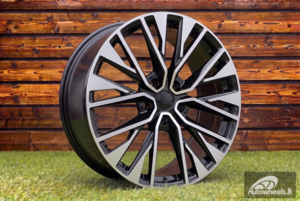 Ratlankis R18x8  5X112  ET  39  66.5  F733  (F8733)  Black Polished (MB)  For AUD  (Z3)  (HYBRID FORGED New Model)