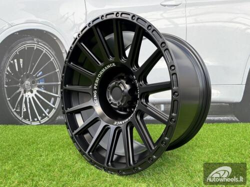 Ratlankis R18x9  6X114.3  ET  0  66.1  FBX026  Black Matt+Text (BMT)  For 4X4  (M+K8)  (HYBRID FORGED (MB+Text))