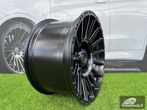Ratlankis R18x9  6X114.3  ET  0  66.1  FBX026  Black Matt+Text (BMT)  For 4X4  (M+K8)  (HYBRID FORGED (MB+Text))