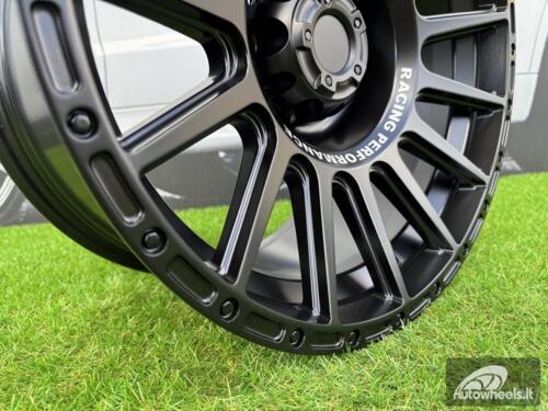 Ratlankis R18x9  6X114.3  ET  0  66.1  FBX026  Black Matt+Text (BMT)  For 4X4  (M+K8)  (HYBRID FORGED (MB+Text))
