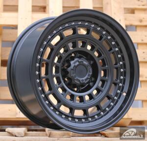 Ratlankis R18x9  6X139.7  ET  0  110.1  JT221  Black Matt (BM)  For 4X4  (K3)  ((MB+Rivets))