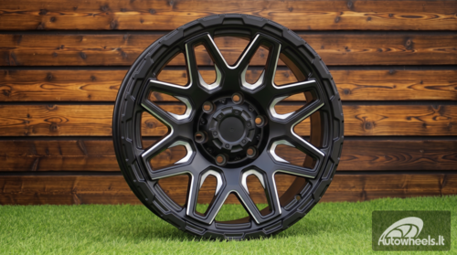 Ratlankis R17x9  6X139.7  ET  0  110.1  JT257  Black Matt (BM)  For 4X4  (K3)  (MB+Milling Spoke)