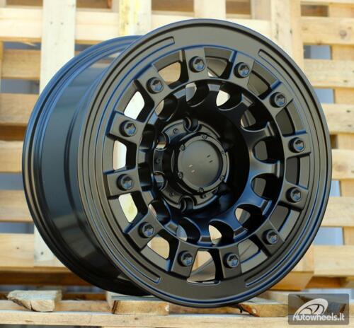 Ratlankis R17x9  6X139.7  ET  0  110.1  JT258  Black Matt (BM)  For 4X4  (K3)  (MB+Matt Rivets)