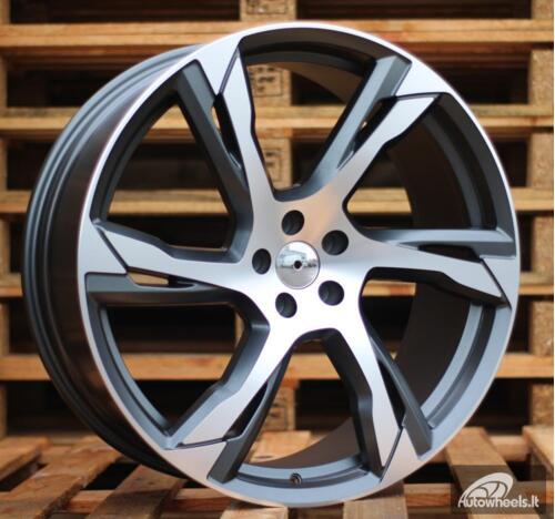 Ratlankis R22x9  5X108  ET  45  67.1  B1175  Grey Polished Half Matt (MGHM)  For VOLVO  (Z1)