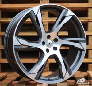 Ratlankis R22x9  5X108  ET  45  67.1  B1175  Grey Polished Half Matt (MGHM)  For VOLVO  (Z1)