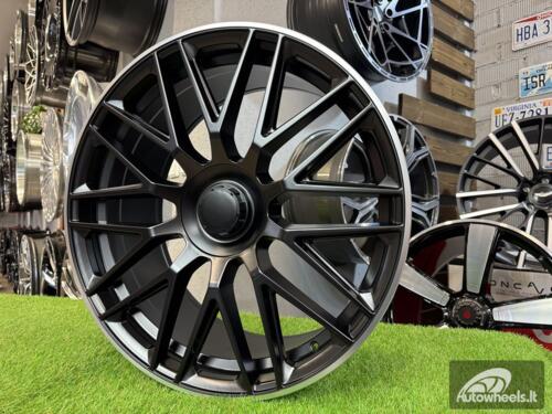Ratlankis R18x8  5X112  ET  43  66.6  B1766  (YF1118)  Black Half Matt+Polished Lip (BLHMPL)  For MER  (Z5)  (HYBRID FORGED)