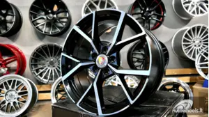 Ratlankis R17x7.5  5X112  ET  45  57.1  B5801  (FBX256)  Black Polished (MB)  For VW  (Z5)  (HYBRID FORGED)
