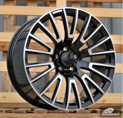 Ratlankis R22x10  5X130  ET  36  84.1  F1070  (FBX349)  Black Polished (MB)  For MER  (M+P2)  (HYBRID FORGED)