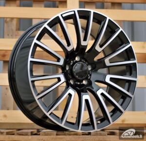 Ratlankis R22x10  5X130  ET  36  84.1  F1070  (FBX349)  Black Polished (MB)  For MER  (M+P2)  (HYBRID FORGED)