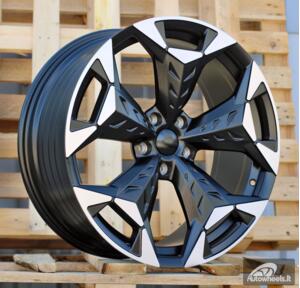 Ratlankis R18x8  5X112  ET  38  57.1  YF5717  Black Polished Half Matt (MBHM)  For CUPRA  (P1+A)  (HYBRID FORGED)