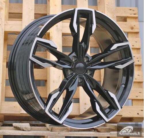 Ratlankis R20x9.5  5X112  ET  43  66.6  YF5718  Black Polished (MB)  For BMW  (P1)  ((X3) HYBRID FORGED Rear+Front)