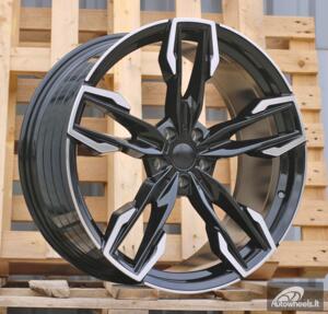 Ratlankis R21x9.5  5X112  ET  43  66.6  YF5718  Black Polished (MB)  For BMW  (P1)  ((X3) HYBRID FORGED Rear+Front)