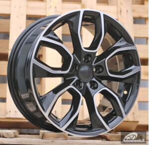 Ratlankis R16x7  5X100  ET  45  57.1  H593  Black Polished (MB)  For SKODA  (Z5)