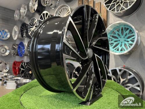 Ratlankis R17x7.5  5X112  ET  51  57.1  B5772  (FBX260)  Black Polished (MB)  For VW  (Z4+Z6)  (HYBRID FORGED)
