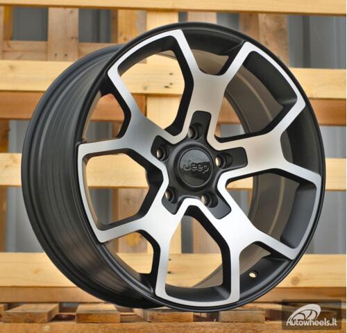 Ratlankis R18x8  5X127  ET  35  71.5  FBX372  Black Polished Half Matt (MBHM)  For JEEP  (Z4)  (HYBRID FORGED)