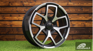 Ratlankis R18x8  5X127  ET  35  71.5  FBX373  Black Polished Half Matt (MBHM)  For JEEP  (Z4)  (HYBRID FORGED)