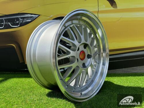 Ratlankis R17x7.5  4X100  ET  35  67.1  A1025  (3S215)  Silver+Polished Lip (SP)  For RACIN  (R)  (HYBRID FORGED BBS Style)