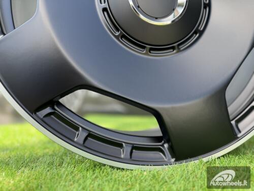 Ratlankis R22x10  5X112  ET  46  66.6  F5133  Black Half Matt+Polished Lip (BLHMPL)  For MER  (P1)  (HYBRID FORGED MONOBLOCK Rear+Front)