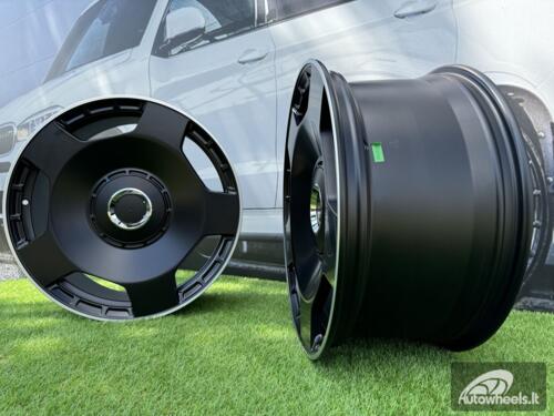 Ratlankis R22x11.5  5X112  ET  47  66.6  F5133  Black Half Matt+Polished Lip (BLHMPL)  For MER  (P1+P2)  (HYBRID FORGED MONOBLOCK Rear+Front)