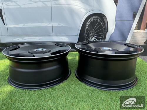 Ratlankis R22x11.5  5X112  ET  47  66.6  F5133  Black Half Matt+Polished Lip (BLHMPL)  For MER  (P1+P2)  (HYBRID FORGED MONOBLOCK Rear+Front)