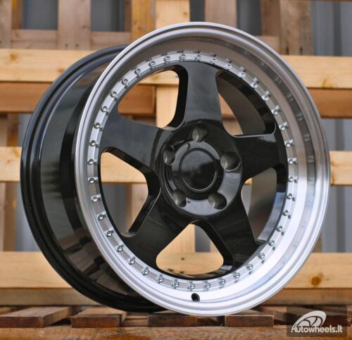 Ratlankis R17x8  5X120  ET  34  72.6  HE750  Black+Polished Lip (BLPL)  For BMW  (P1)