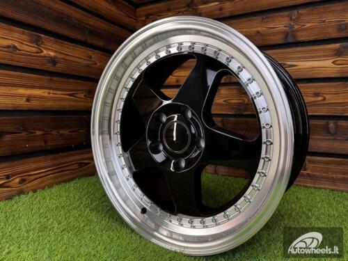 Ratlankis R17x8  5X120  ET  34  72.6  HE750  Black+Polished Lip (BLPL)  For BMW  (P1)