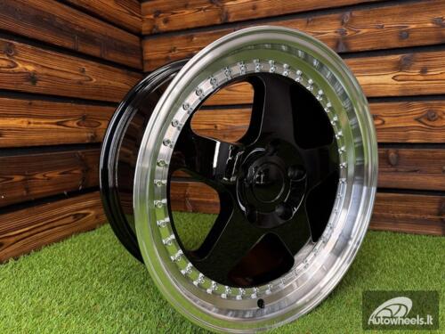 Ratlankis R17x8  5X120  ET  34  72.6  HE750  Black+Polished Lip (BLPL)  For BMW  (P1)