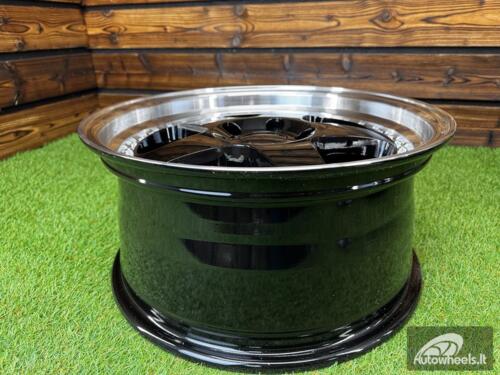Ratlankis R17x8  5X120  ET  34  72.6  HE750  Black+Polished Lip (BLPL)  For BMW  (P1)