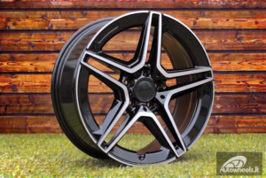 Ratlankis R17x7.5  5X112  ET  36  66.5  FBX142  (H3067F)  Black Polished (MB)  For MER  (A+Z4)  (HYBRID FORGED)