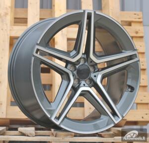 Ratlankis R22x11.5  5X112  ET  47  66.5  FBX142  (H3067F)  Grey Polished (MG)  For MER  (Z3)  (HYBRID FORGED Rear+Front)