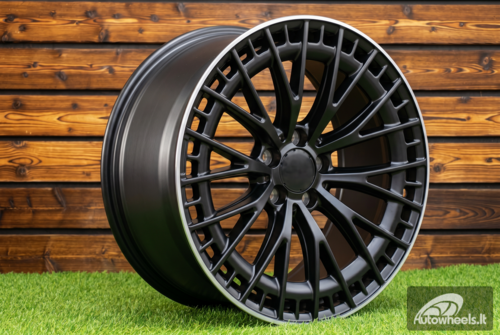 Ratlankis R19x9.5  5X112  ET  43  66.6  3S1384  (H3399F)  Black Matt+Polished Lip (BMPL)  For MER  (Z3+A+K8)  (HYBRID FORGED Rear+Front)