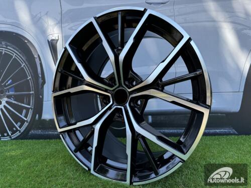 Ratlankis R19x8  5X112  ET  30  66.6  B1667  (FBX081)  Black Polished (MB)  For BMW  (Z3+Z7)  (HYBRID FORGED Rear+Front)