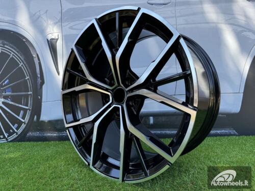 Ratlankis R19x8  5X112  ET  30  66.6  B1667  (FBX081)  Black Polished (MB)  For BMW  (Z3+Z7)  (HYBRID FORGED Rear+Front)