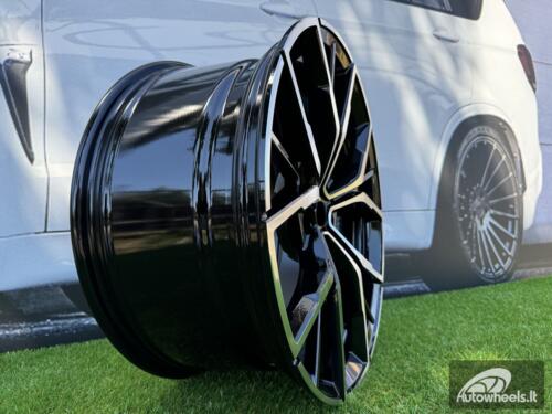 Ratlankis R19x9  5X112  ET  44  66.6  B1667  (FBX081)  Black Polished (MB)  For BMW  (Z3+Z7)  (HYBRID FORGED Rear+Front)