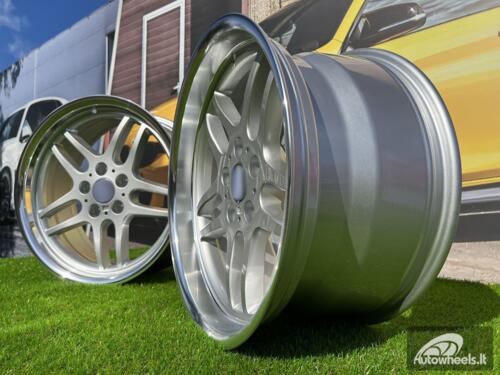 Ratlankis R17x8  5X120  ET  13  74.1  FBX121  (B2055-FF)  Silver+Polished Lip (SP)  For BMW  (Z3)  (HYBRID FORGED Rear+Front)