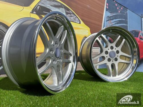 Ratlankis R17x8  5X120  ET  13  74.1  FBX121  (B2055-FF)  Silver+Polished Lip (SP)  For BMW  (Z3)  (HYBRID FORGED Rear+Front)