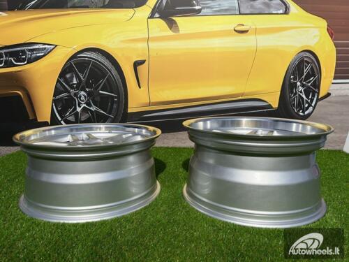 Ratlankis R17x9  5X120  ET  25  74.1  FBX121  (B2055-FF)  Silver+Polished Lip (SP)  For BMW  (Z3)  (HYBRID FORGED Rear+Front)