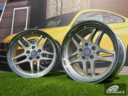 Ratlankis R18x8  5X120  ET  13  74.1  FBX121  (B2055-FF)  Silver+Polished Lip (SP)  For BMW  (Z3)  (HYBRID FORGED Rear+Front)