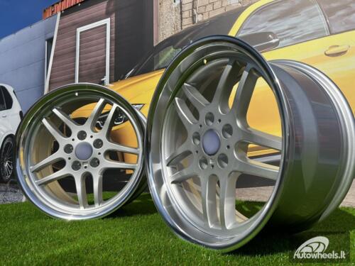 Ratlankis R18x8  5X120  ET  13  74.1  FBX121  (B2055-FF)  Silver+Polished Lip (SP)  For BMW  (Z3)  (HYBRID FORGED Rear+Front)
