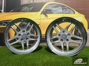 Ratlankis R18x8  5X120  ET  13  74.1  FBX121  (B2055-FF)  Silver+Polished Lip (SP)  For BMW  (Z3)  (HYBRID FORGED Rear+Front)