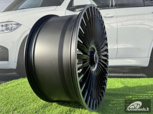 Ratlankis R21x9.5  5X112  ET  30.1  66.6  H3286F  Black Polished Half Matt (MBHM)  For MER  (Z3)  ((EQS SUV X296) HYBRID FORGED)