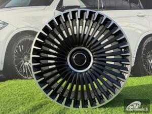 Ratlankis R21x9.5  5X112  ET  30.1  66.6  H3286F  Black Polished Half Matt (MBHM)  For MER  (Z3)  ((EQS SUV X296) HYBRID FORGED)