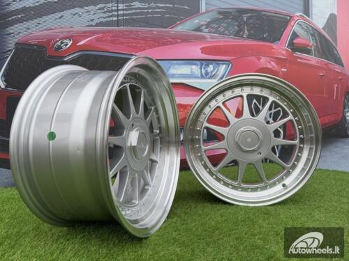 Ratlankis R17x7.5  5X112  ET  35  66.6  7905F  Silver+Polished Lip (SP)  For RACIN  (Z3)  (HARTGE Style Front+Rear)