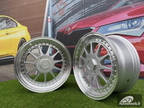Ratlankis R17x7.5  5X112  ET  35  66.6  7905F  Silver+Polished Lip (SP)  For RACIN  (Z3)  (HARTGE Style Front+Rear)