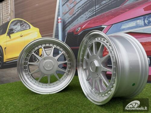 Ratlankis R17x7.5  5X112  ET  35  66.6  7905F  Silver+Polished Lip (SP)  For RACIN  (Z3)  (HARTGE Style Front+Rear)