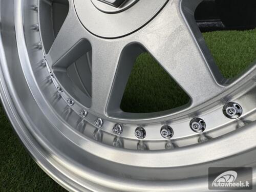 Ratlankis R17x7.5  5X112  ET  35  66.6  7905F  Silver+Polished Lip (SP)  For RACIN  (Z3+Z6)  (HARTGE Style)