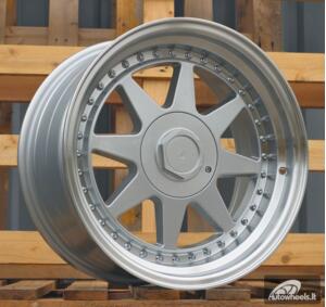 Ratlankis R17x8.5  5X112  ET  30  66.6  7905F  Silver+Polished Lip (SP)  For RACIN